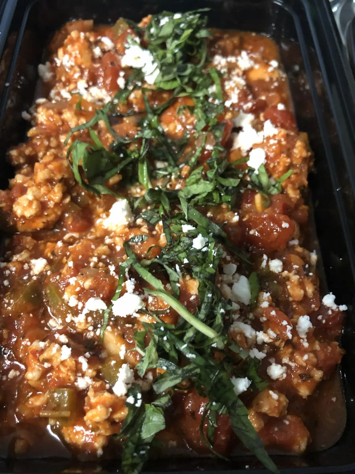 Tomato braised meal plan with herbs and cheese