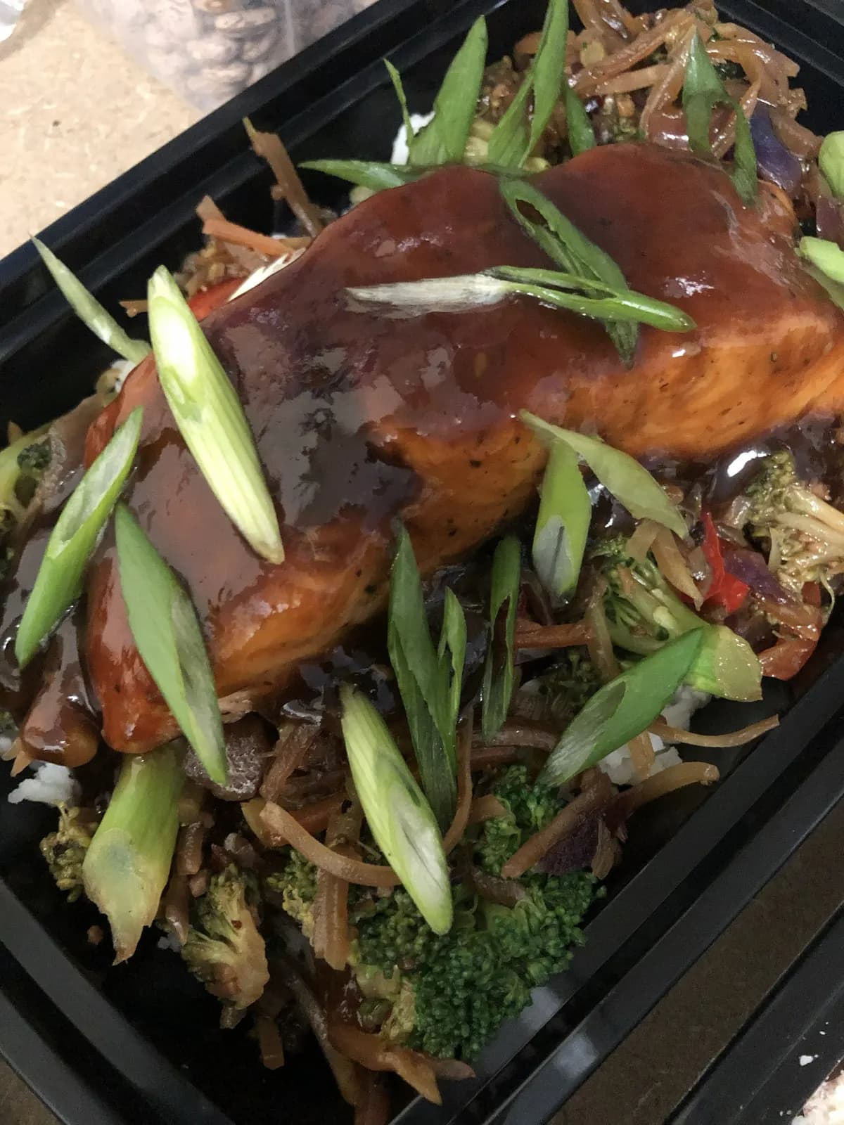 Barbecue Salmon meal plan with vegetables